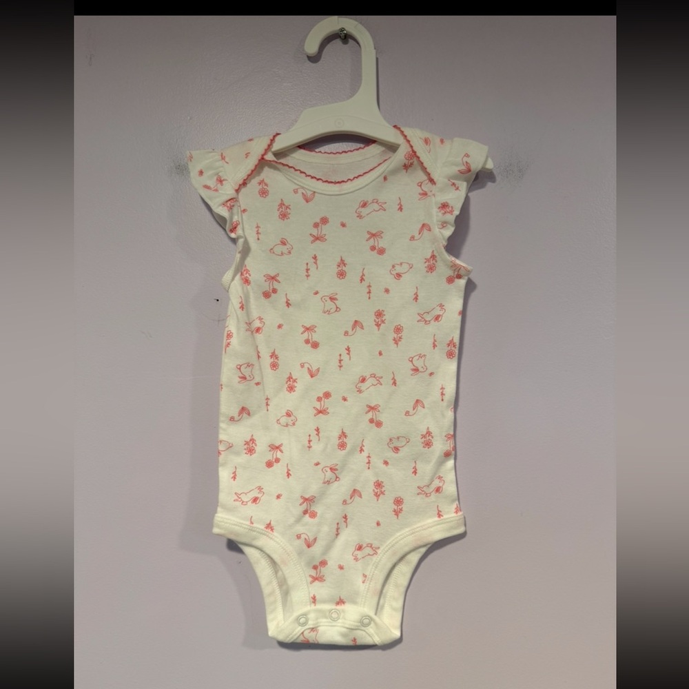 Floral Bunny‎ Easter Print Kids Carters One Piece